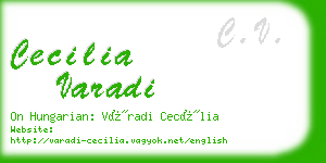 cecilia varadi business card